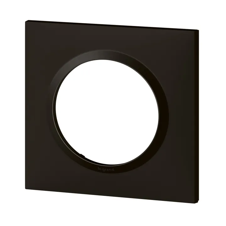 Plaque Carrée Dooxie 1 Poste Finition Noir