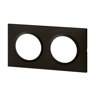 Plaque Carrée Dooxie 2 Postes Finition Noir