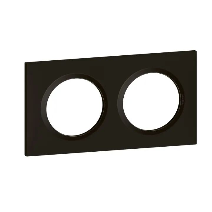 Plaque Carrée Dooxie 2 Postes Finition Noir