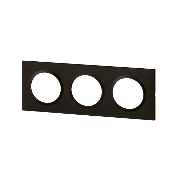 Plaque Carrée Dooxie 3 Postes Finition Noir