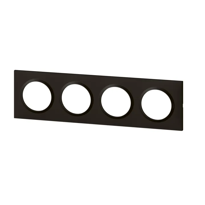 Plaque Carrée Dooxie 4 Postes Finition Noir