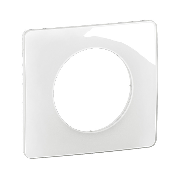 Plaque de finition Céliane 1 poste - Blanc Emaillé