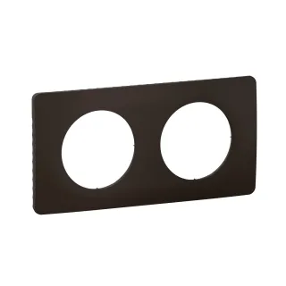 Plaque De Finition Céliane 2 Postes - Noir Mat