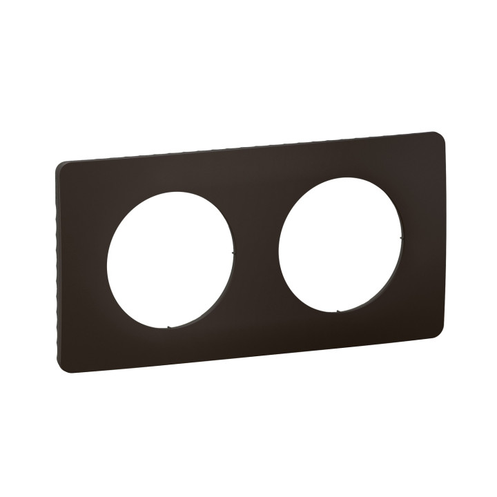 Plaque De Finition Céliane 2 Postes - Noir Mat