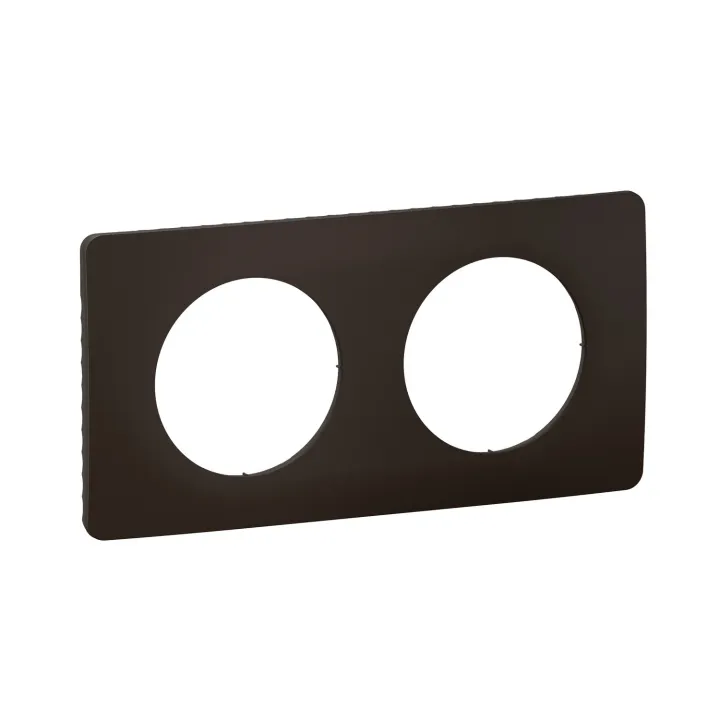 Plaque De Finition Céliane 2 Postes - Noir Mat