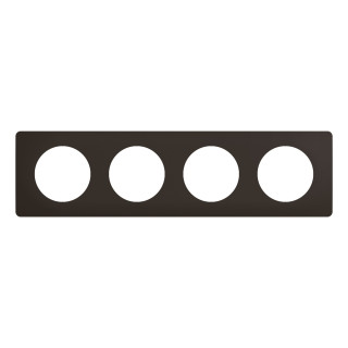 Plaque de finition Céliane 4 postes - Noir Mat