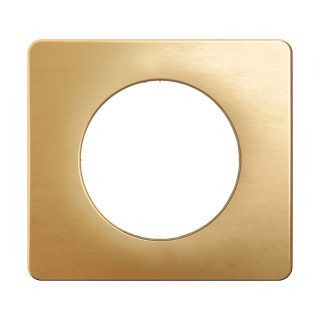 Plaque de finition Céliane 1 poste - Laiton Satiné