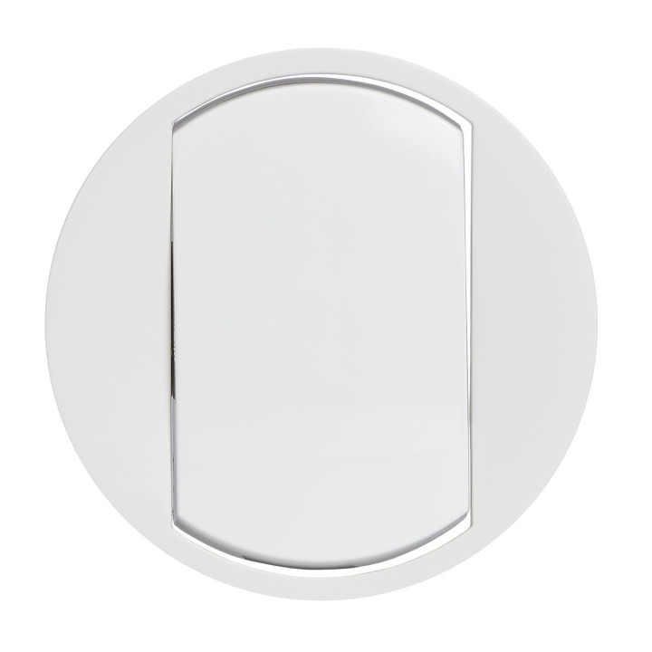 Enjoliveur Large Céliane Pour Interrupteur, Va-Et-Vient Ou Poussoir Soft - Blanc