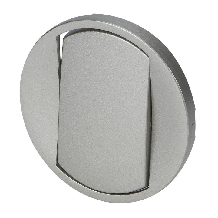 Enjoliveur Large Céliane Pour Interrupteur, Va-Et-Vient Ou Poussoir Soft -Titane