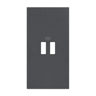 Enjoliveur Living Now pour prise USB 2 modules - noir