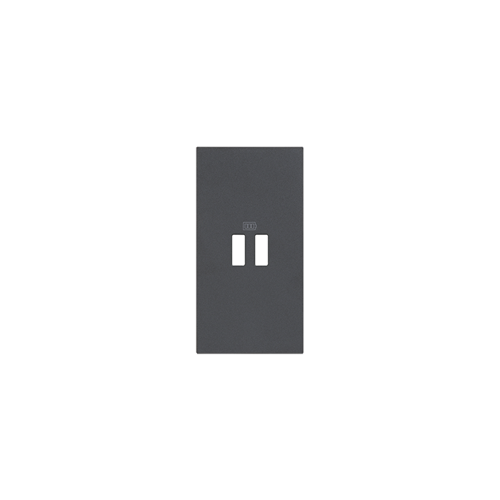 Enjoliveur Living Now Pour Prise Usb 2 Modules - Noir