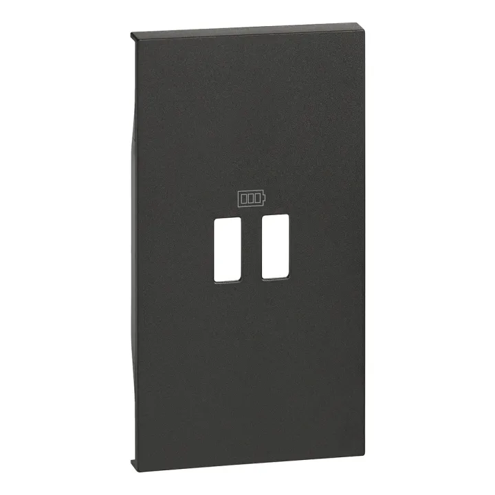 Enjoliveur Living Now Pour Prise Usb 2 Modules - Noir