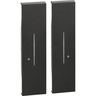 Enjoliveur Living Now With Netatmo Pour Commande Sans Fil Double 2 Modules- Noir
