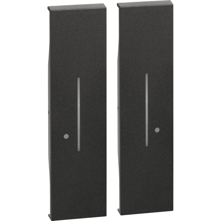 Enjoliveur Living Now With Netatmo Pour Commande Sans Fil Double 2 Modules- Noir