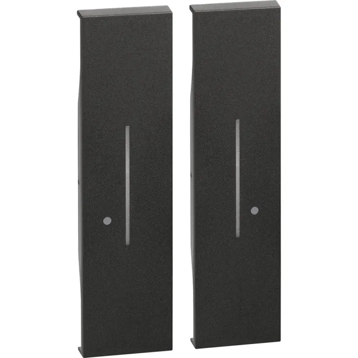 Enjoliveur Living Now With Netatmo Pour Commande Sans Fil Double 2 Modules- Noir