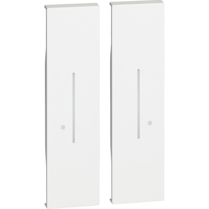 Enjoliveur Living Now With Netatmo Pour Commande Sans Fil Double 2 Modules-Blanc