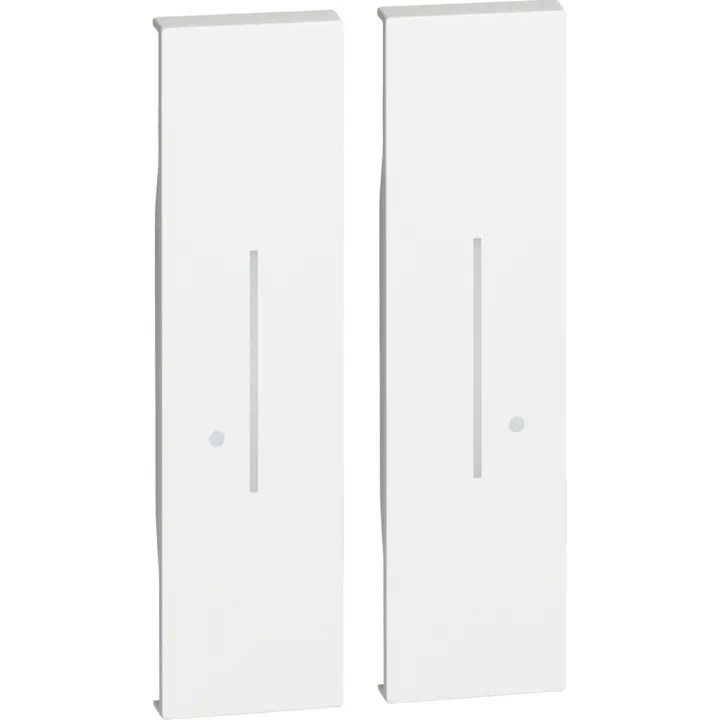 Enjoliveur Living Now With Netatmo Pour Commande Sans Fil Double 2 Modules-Blanc