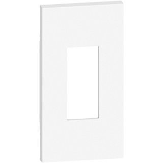 Plastron de finition Living Now pour prise RJ45 2 modules - blanc