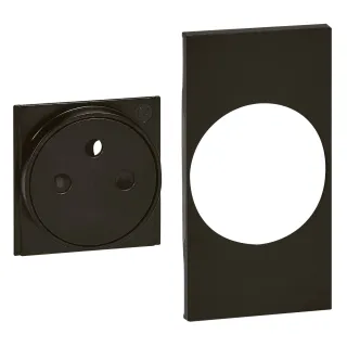 Enjoliveur Living Now Pour Prise De Courant Surface 2 Modules - Noir