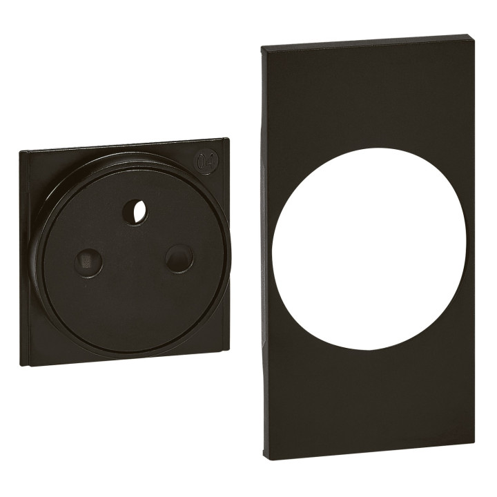 Enjoliveur Living Now Pour Prise De Courant Surface 2 Modules - Noir