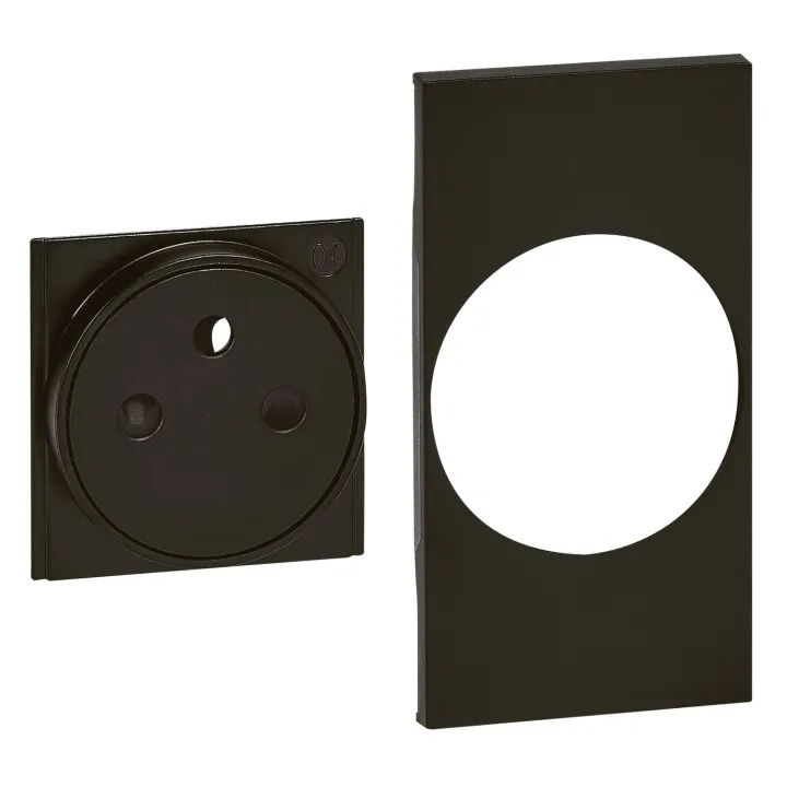 Enjoliveur Living Now Pour Prise De Courant Surface 2 Modules - Noir