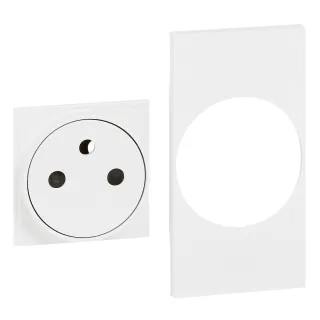 Enjoliveur Living Now Pour Prise De Courant Surface 2 Modules - Blanc