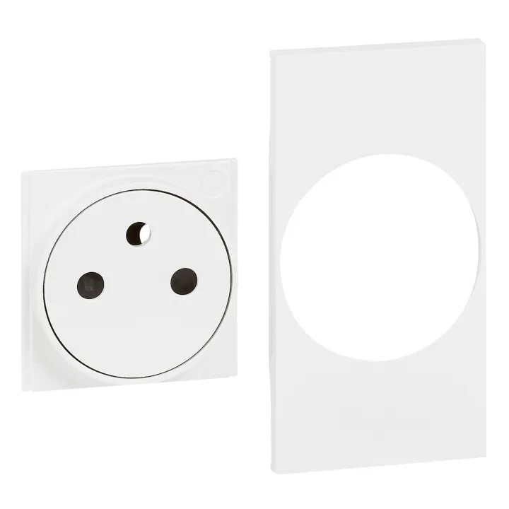 Enjoliveur Living Now Pour Prise De Courant Surface 2 Modules - Blanc