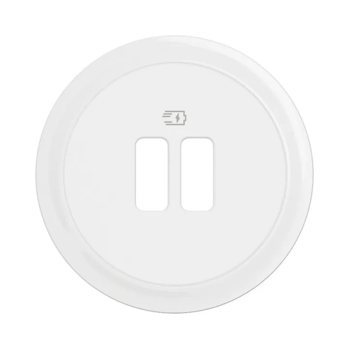 Enjoliveur Prise Chargeur Simple Ou Double Usb Céliane - Blanc
