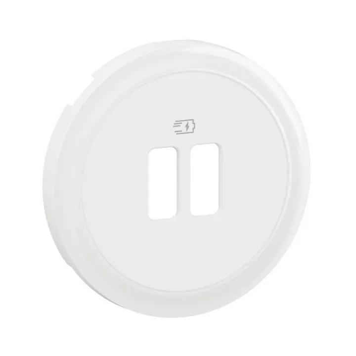 Enjoliveur Prise Chargeur Simple Ou Double Usb Céliane - Blanc