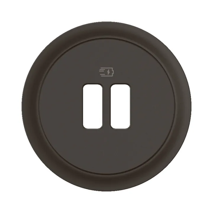 Enjoliveur Prise Chargeur Simple Ou Double Usb Céliane - Noir