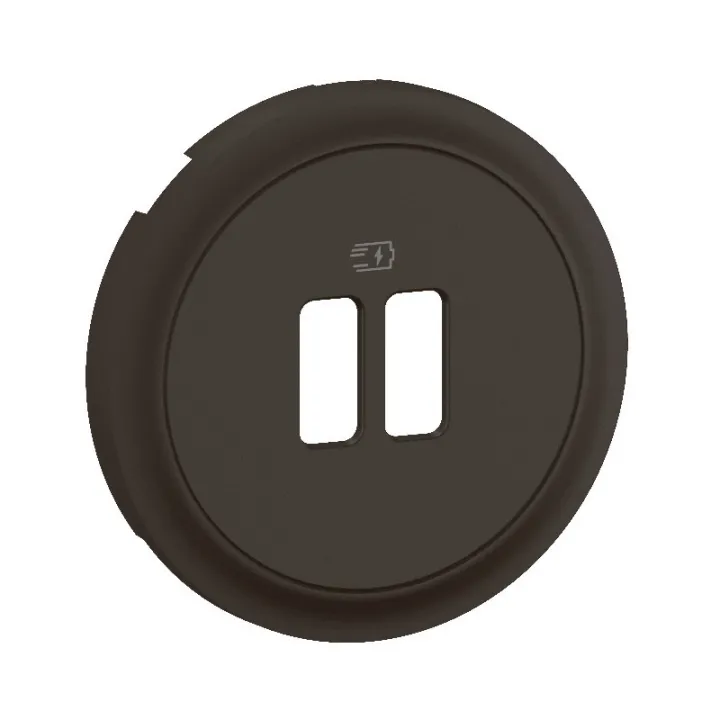 Enjoliveur Prise Chargeur Simple Ou Double Usb Céliane - Noir