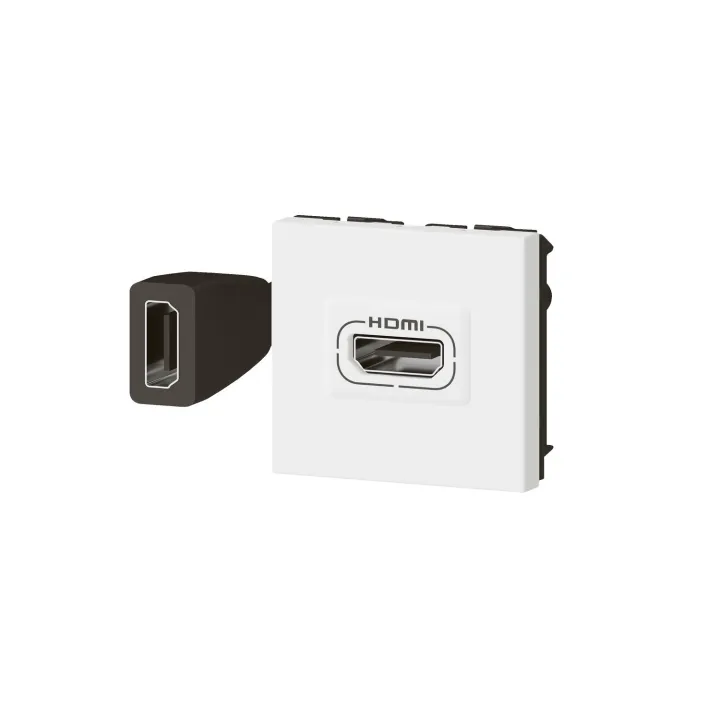 Prise Hdmi Type-A Version 2.0 Préconnectorisée Mosaic 2 Modules - Blanc