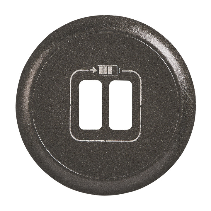 Enjoliveur Céliane Pour Prise Double Usb Type-A Et Type-C - Graphite
