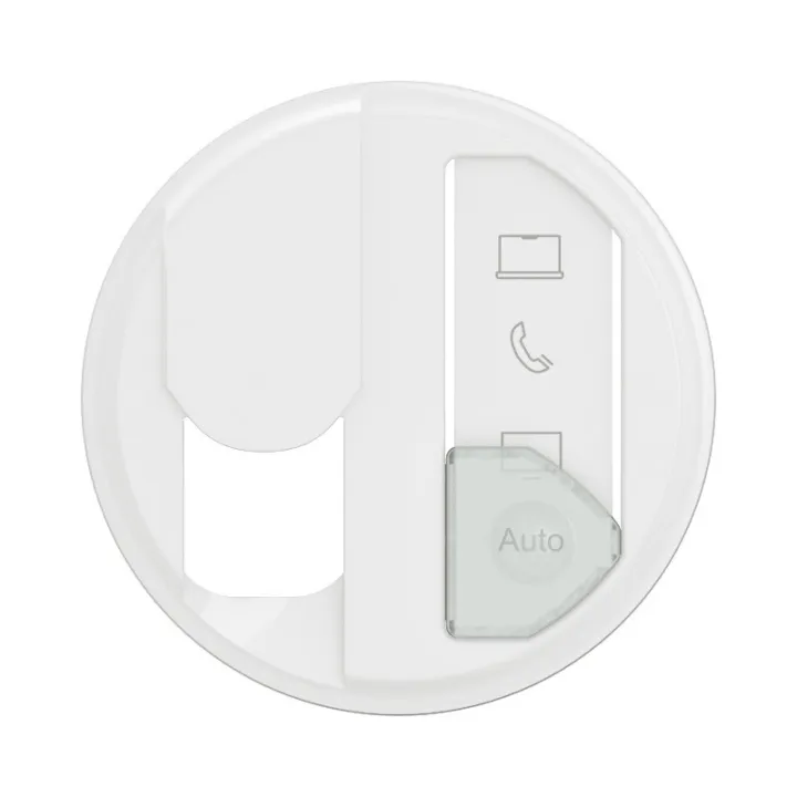 Enjoliveur Prise Simple Rj45 Avec Reprérage Média Céliane - Blanc