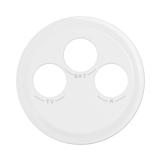 Enjoliveur prise TV-R-SAT DAB+ Céliane - Blanc