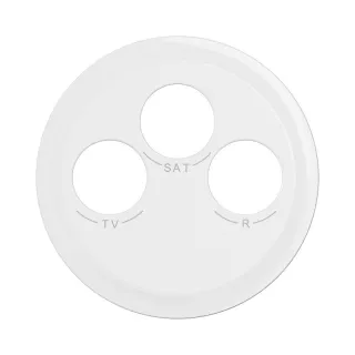 Enjoliveur Prise Tv-R-Sat Dab+ Céliane - Blanc