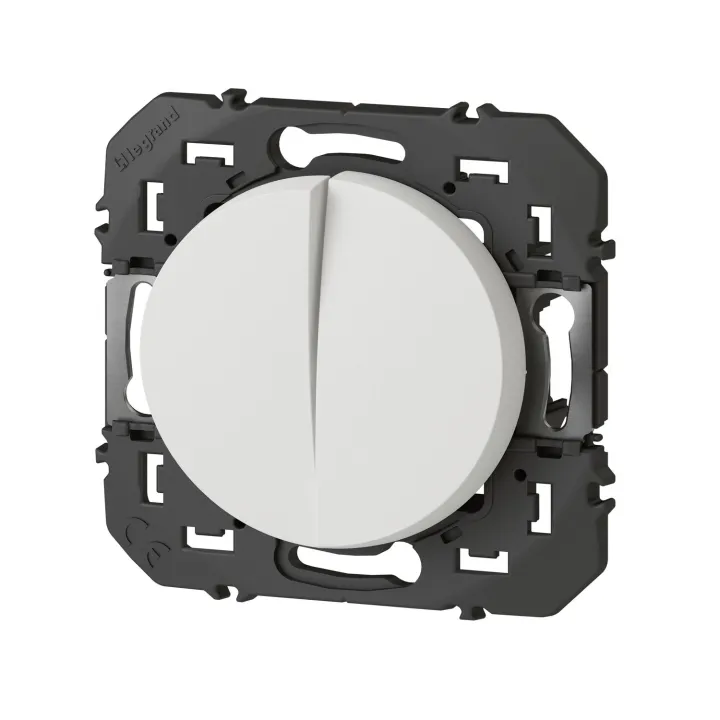 Poussoir Double Dooxie 6A 250V~ Finition Blanc