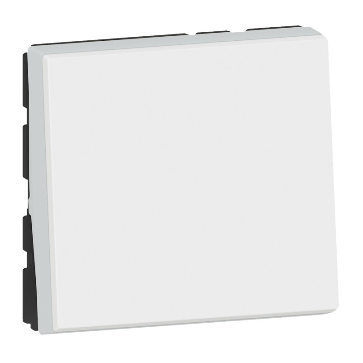 Poussoir Ou Poussoir Inverseur Mosaic Easy-Led 6A 250V~ 2 Modules - Blanc