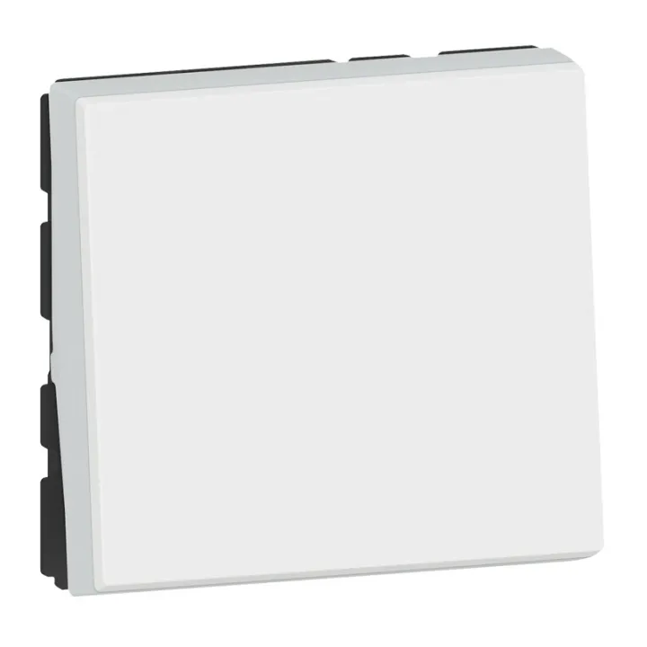 Poussoir Ou Poussoir Inverseur Mosaic Easy-Led 6A 250V~ 2 Modules - Blanc