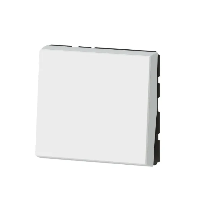 Poussoir Ou Poussoir Inverseur Mosaic Easy-Led 6A 250V~ 2 Modules - Blanc