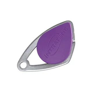 Badge Électronique Mifare - Insert Inox Gravé - Violet