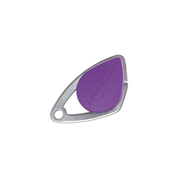 Badge Électronique Mifare - Insert Inox Gravé - Violet
