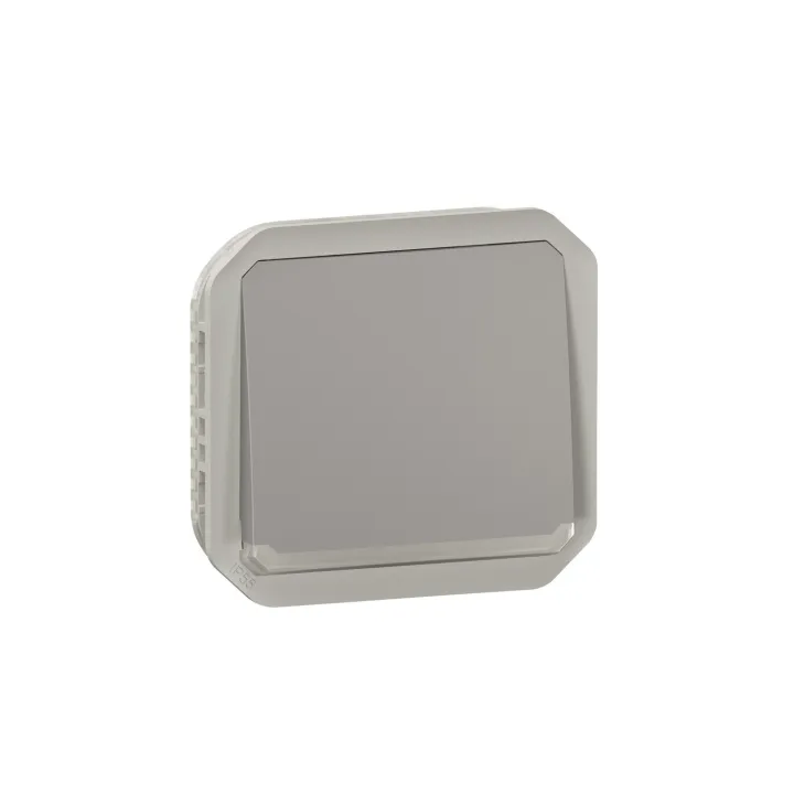 Poussoir No Lumineux Plexo Composable Gris