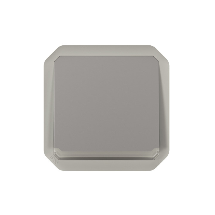 Poussoir No Lumineux Plexo Composable Gris