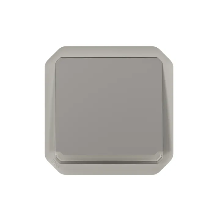 Poussoir No Lumineux Plexo Composable Gris