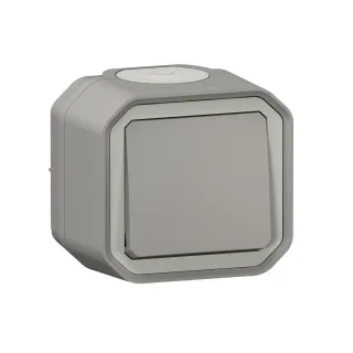 Poussoir No Plexo Complet En Saillie Gris