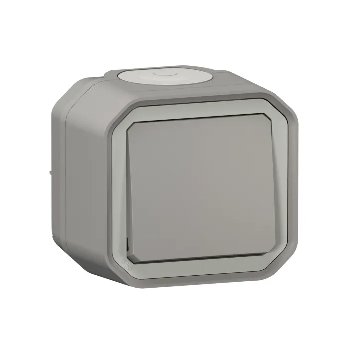 Poussoir No Plexo Complet En Saillie Gris
