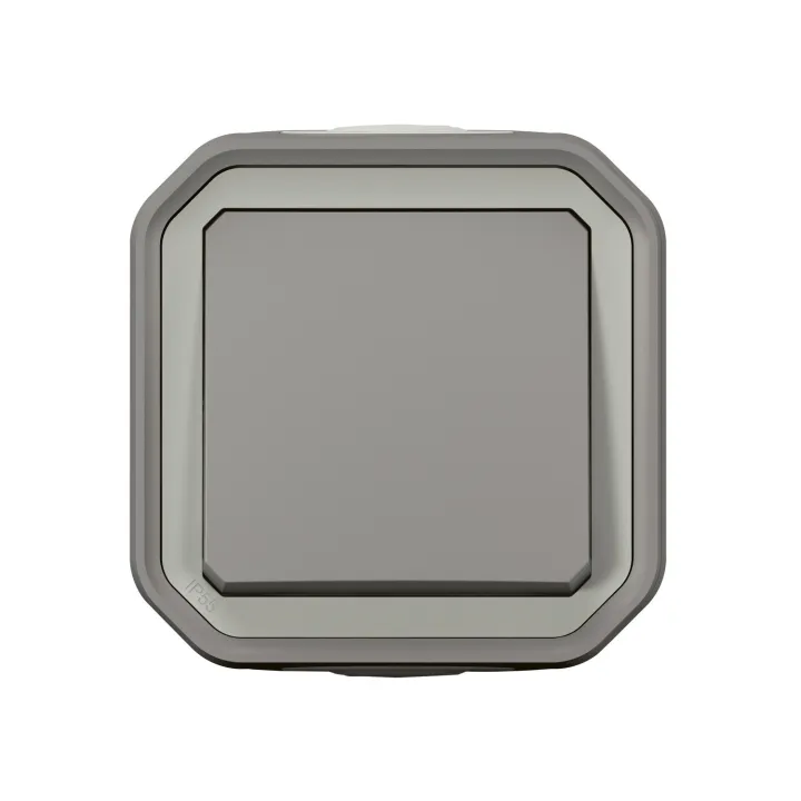 Poussoir No Plexo Complet En Saillie Gris