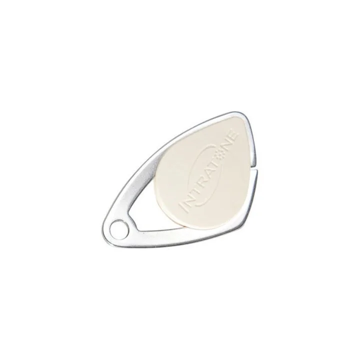 Badge Électronique Mifare - Insert Inox Gravé - Ivoire