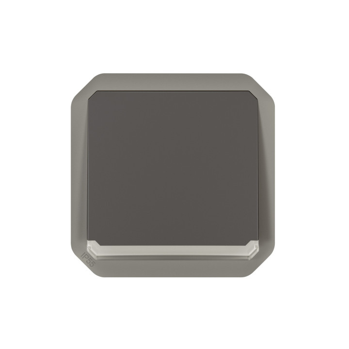 Poussoir No Lumineux Plexo Composable Anthracite